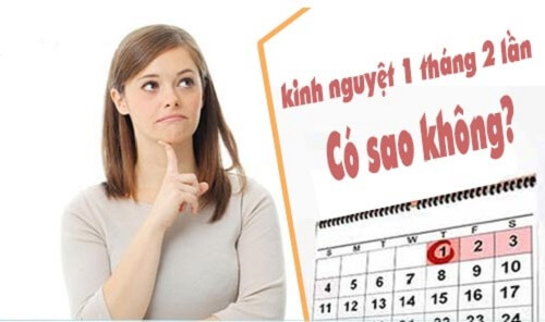 Có kinh 2 lần trong 1 tháng có sao không?